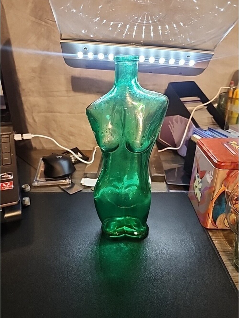 Kefla Glass Bottle Female Figure 10"